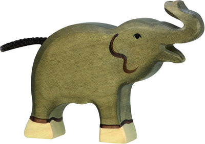 Holztiger Holtiger Holz Elefant klein auf