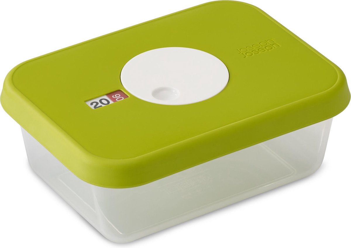 Joseph Joseph Zifferblatt-Aufbewahrungsbox für Lebensmittel – Datumsanzeige – 1 l – grün