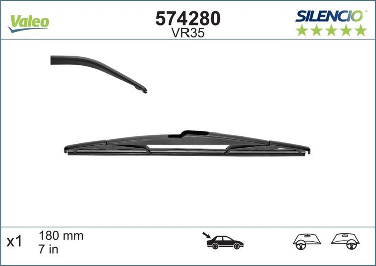 Valeo - Silencio VR35 Heckwischer - 18cm (1x)
