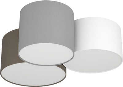Eglo Pastore Deckenleuchte - E27 - 61 cm - Weiß Anthrazit Braun Grau