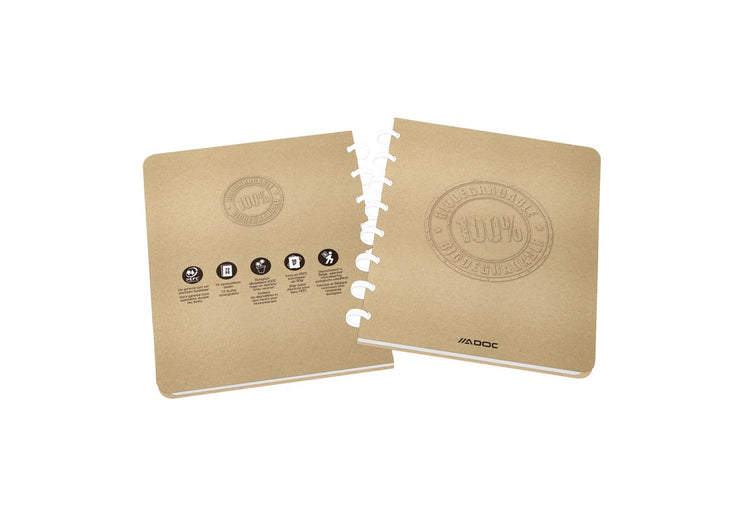 Adoc Notizbuch Bio, A5, Diamant, 5 x 5 mm, 144 Seiten, 90 g, Kraftpapier