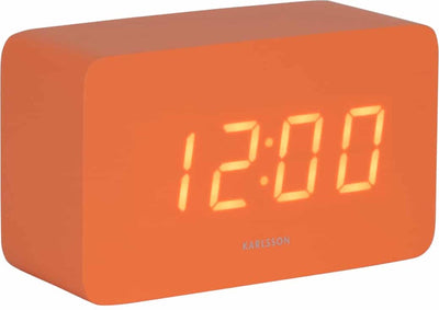 Karlsson Wecker Spry Tube – Orange – 10 x 4,3 x 5,9 cm – skandinavisch – Wecker für Schlafzimmer – Wecker