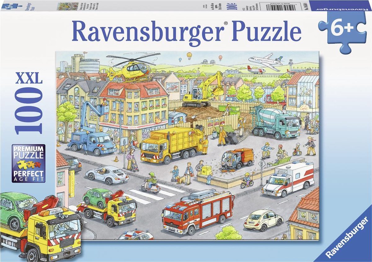 Ravensburger Puzzle Fahrzeuge in der Stadt - Puzzle - 100 Teile
