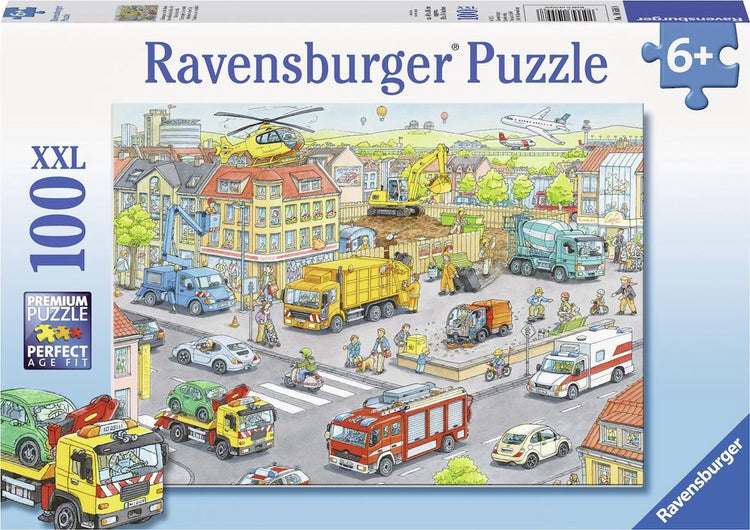 Ravensburger Puzzle Fahrzeuge in der Stadt - Puzzle - 100 Teile