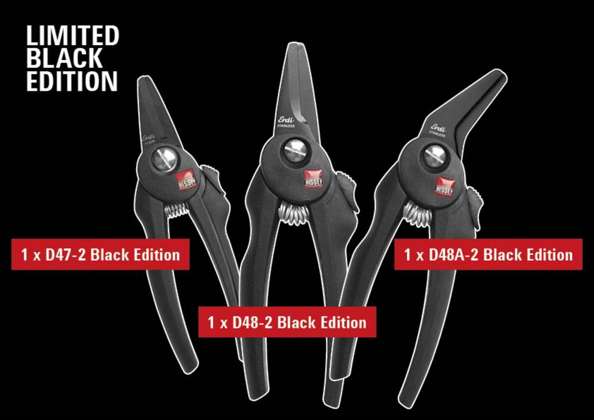 Bessey Kombi-Set-A D47-2 + D48-2 + D48A-2 in Schwarz Kombi-Set-A