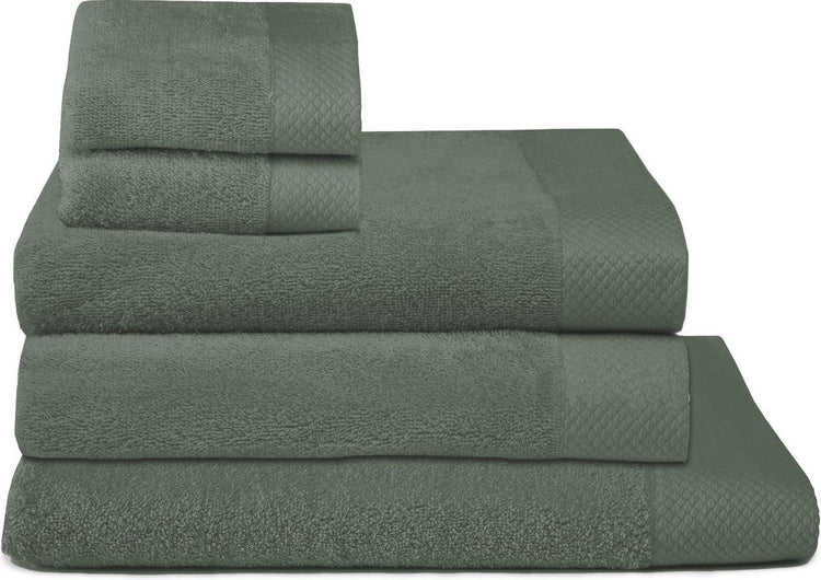 Seepferdchen pur - 2 Gästetücher 2 Badetücher 1 Duschtuch - Lorbeer - 5er Set