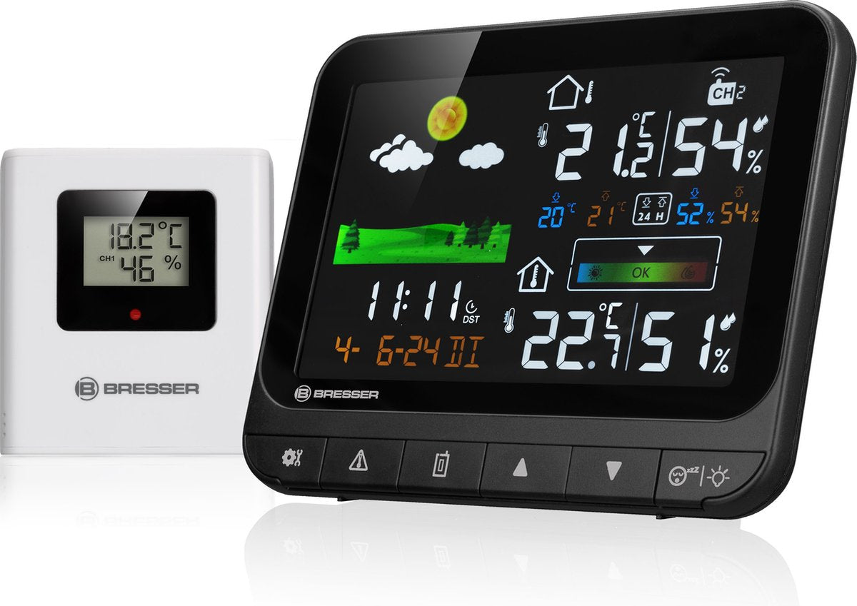 Bresser Wetterstation - neomeo h - schwarz - kabellos - Thermo-Hygrometer