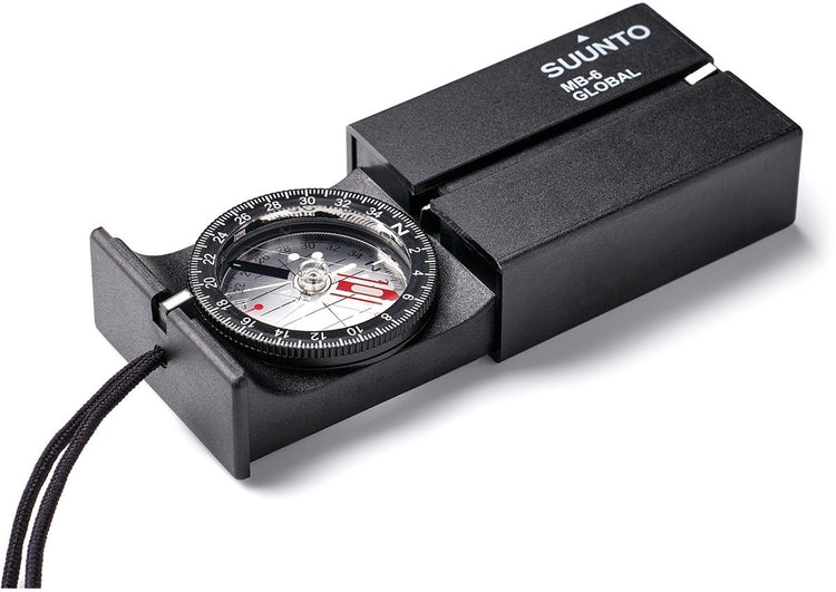 Suunto mb-6 globaler Spiegelpeilkompass – für die nördliche und südliche Hemisphäre – schwarz