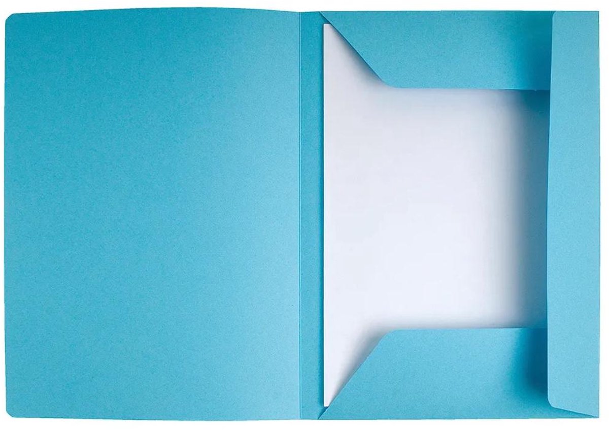 Exacompta Super 210 Packung mit 50 Aktenordnern mit 3 Klappen. 24x32cm - Hellblau - 235006e