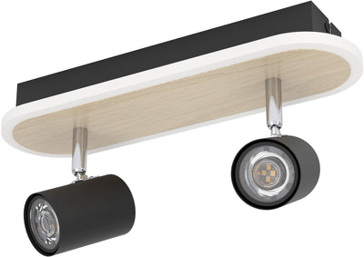 Eglo Rimbocchi Spot - LED - 34 cm - schwarz|braun - dimmbar - Lichtszenarien