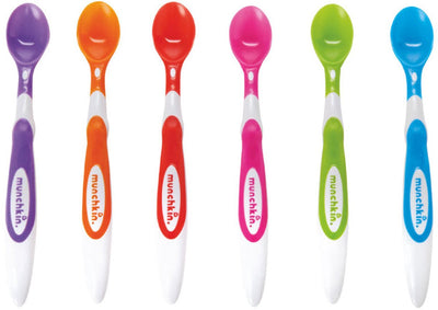 Munchkin Kinderbesteckset mit 6 Löffeln – weiche Löffel 6 Baby – Kinderlöffel – weiche Tülle – Babybesteck – je 6 Stück – ab 3 Monaten