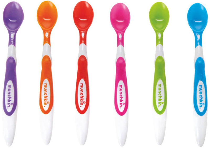 Munchkin Kinderbesteckset mit 6 Löffeln – weiche Löffel 6 Baby – Kinderlöffel – weiche Tülle – Babybesteck – je 6 Stück – ab 3 Monaten