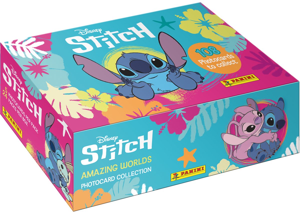 Panini Disney - Stitch - Display 24 Päckchen mit 5 Fotokarten