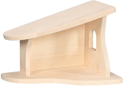 Holztiger Holzspielzeug - Bauernhof - Krippe - 40x25x27,8cm - mit Weihnachtsstern - handgefertigt