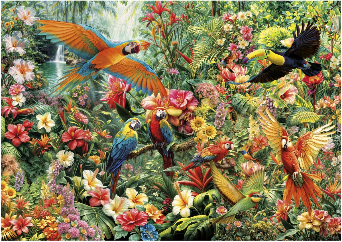 Educa Puzzle Amazonas Vögel – 2000 Teile Puzzle für Erwachsene.