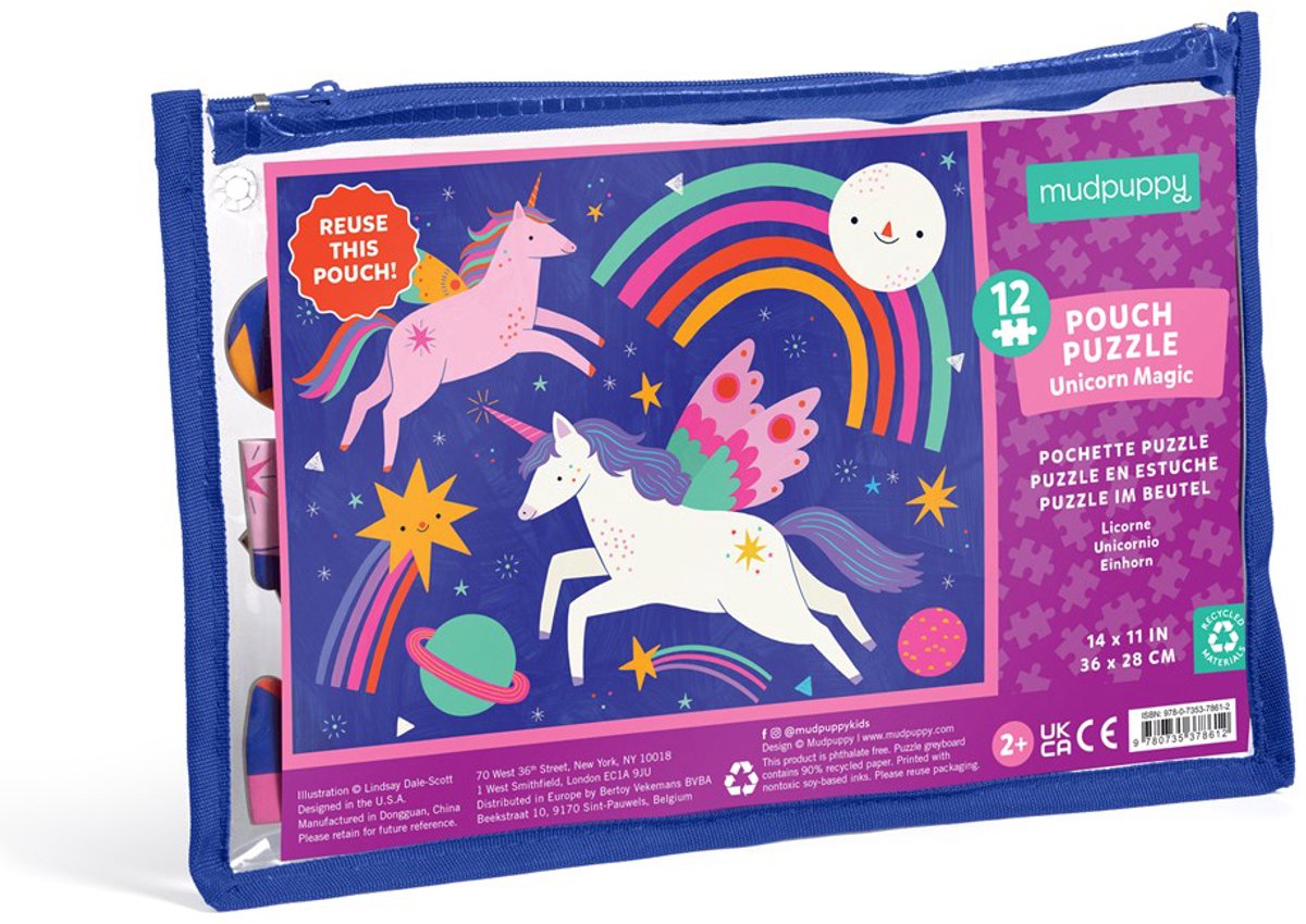 Mudpuppy-Puzzle – magisches Einhorn – 36 x 28 cm – 12 Teile – 2 Jahre