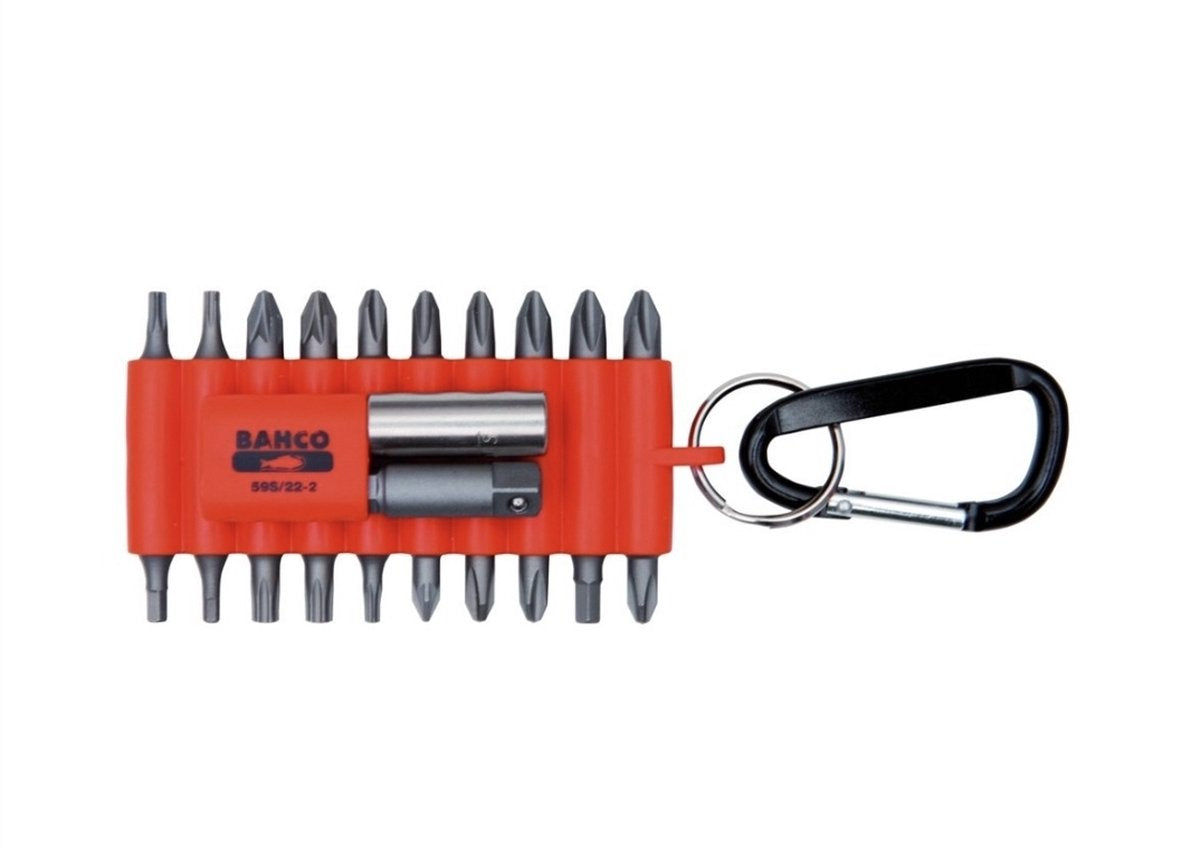 Bahco 59s 22-2 Standard-Schraubendreher-Bit-Set, Bithalter und Bithalter-Adapter 1 4 – 22-teilig
