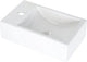 Plieger Houston Brunnenbecken links 37x23cm mit Hahnloch links weiß