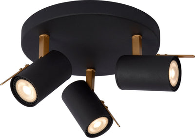 Lucide Grony – Deckenstrahler (Deckenleuchte) – LED dim to warm – gu10 – 3 x 5 W 2200 K 3000 K – Schwarz