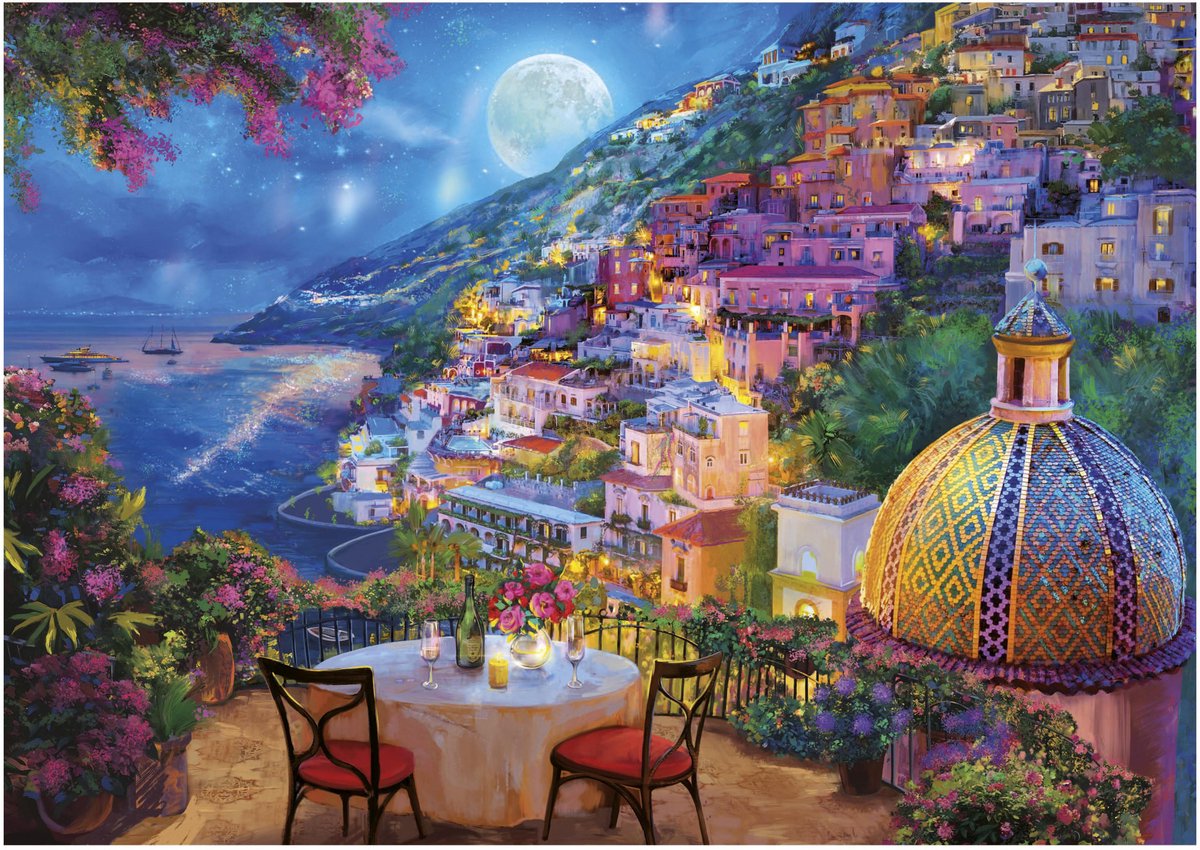 Educa Puzzle Positano Date Night 2000 Teile Erwachsene.