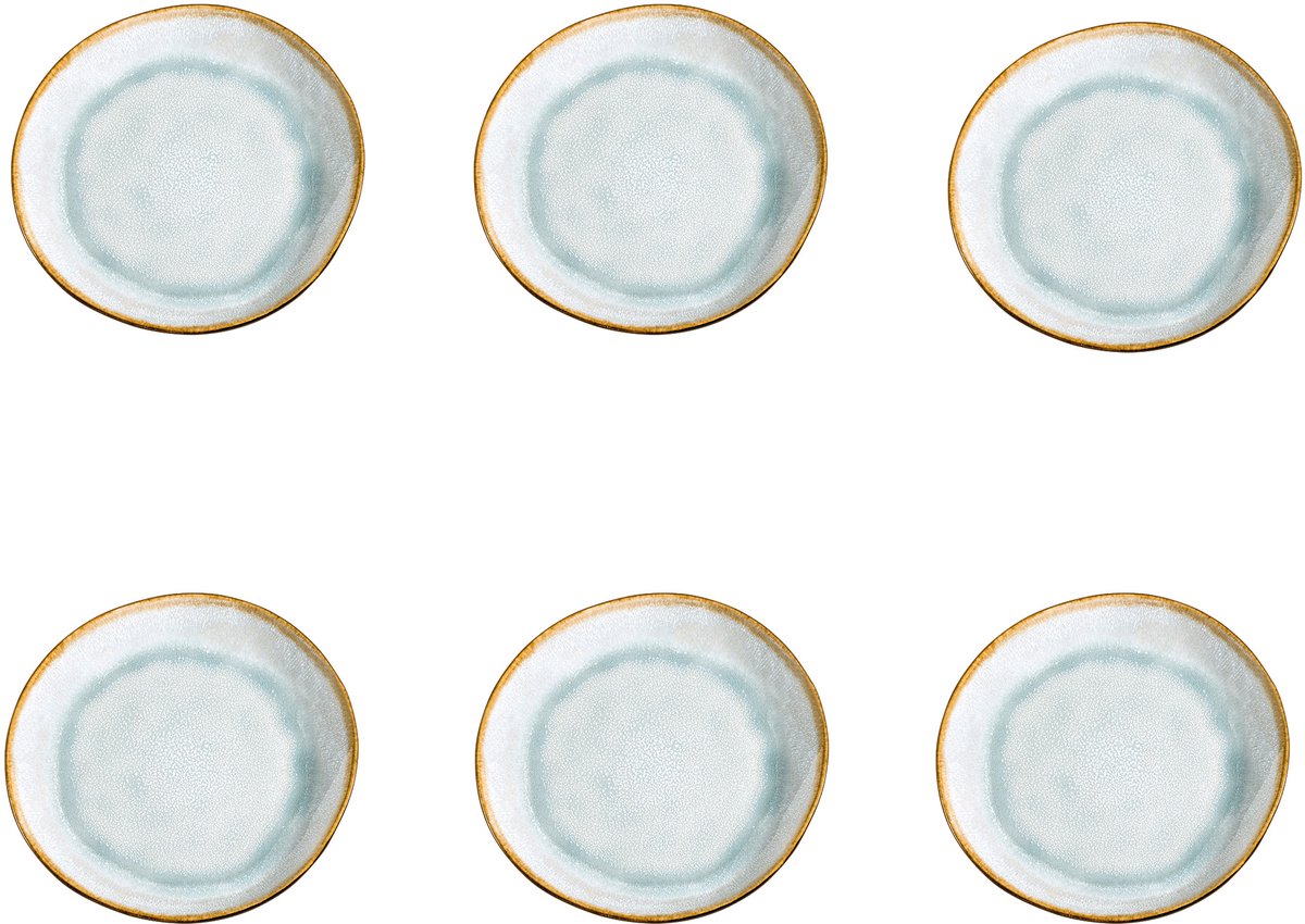 Medard de Noblat - Shadow Aqua - Dessertteller 20,5 cm - 6 Stück - Steingut