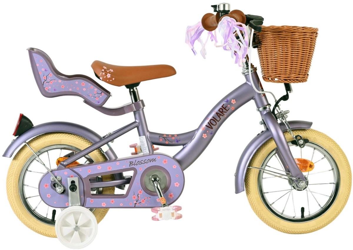 Volare Blossom Children's Bike Girls 12 Zoll lila