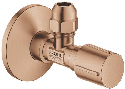 Grohe Eckventil Kompression 1 2x3 8 m. Metallgriff gebürstet, warmer Sonnenuntergang