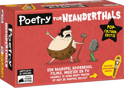 Explodierende Kätzchen, Poesie für Neandertaler, Popkultur-Ausgabe – Niederländisch – urkomisches Wortspiel für die ganze Familie – 2+ Spieler – ab 7 Jahren –