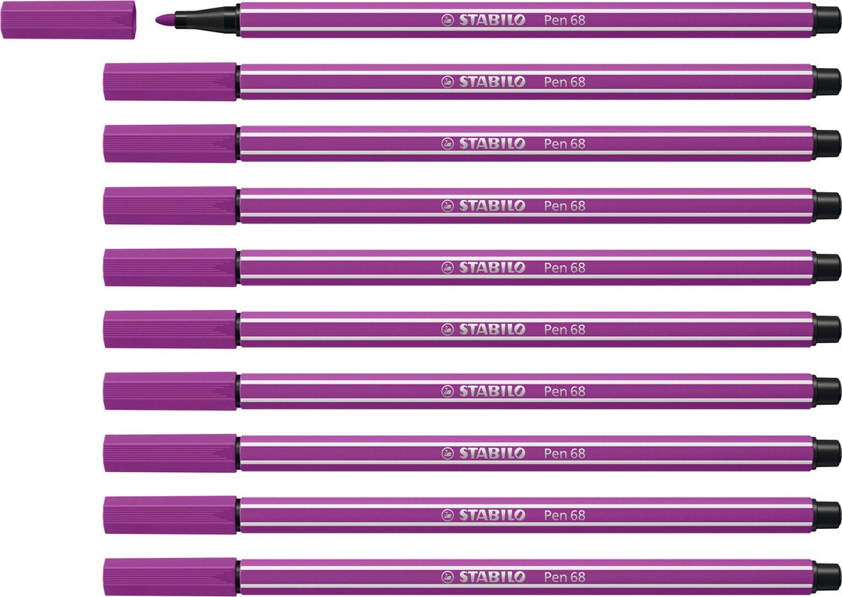 Stabilo Pen 68 - Premium-Filzstift - Flieder - Box mit 10 Stück