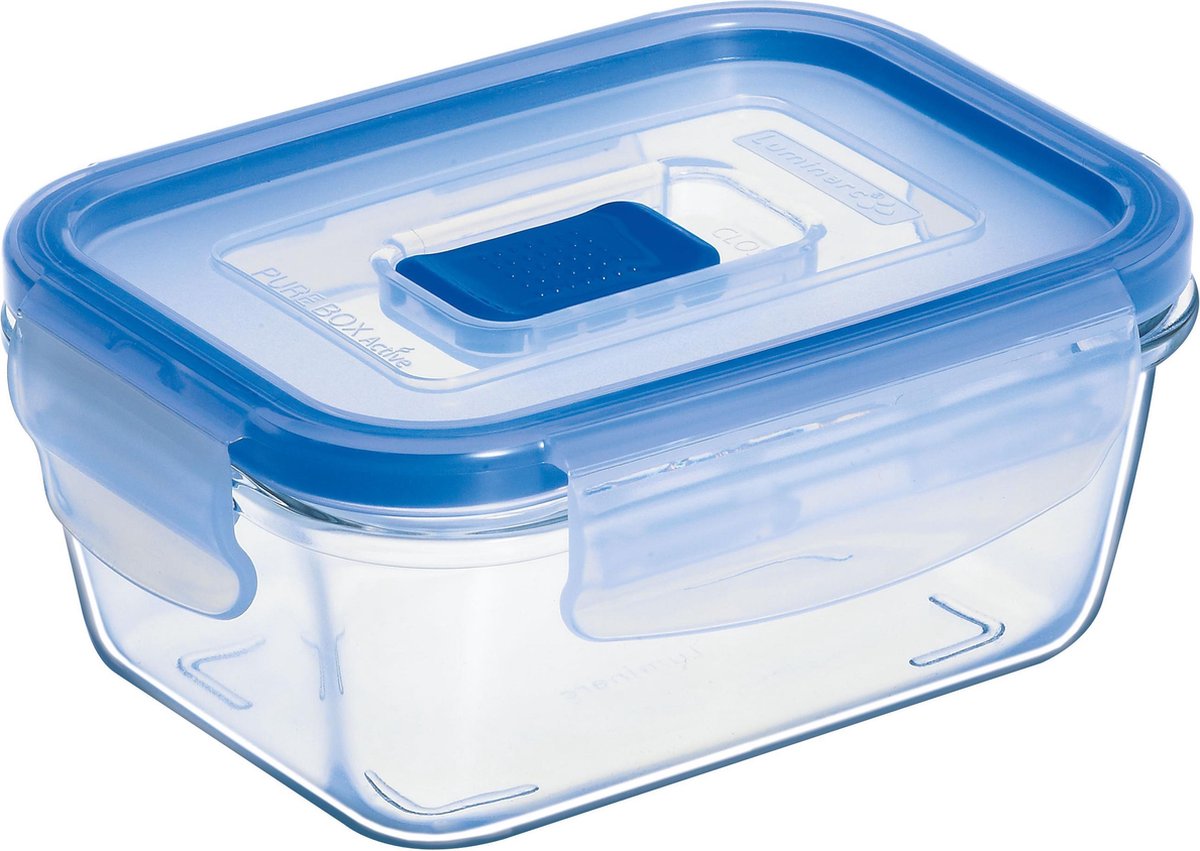 Luminarc Pure Box Active Lebensmittel-Aufbewahrungsbox – rechteckig – Glas – 0,38 l