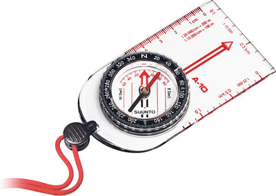 Suunto a-10 nh Plattenkompass – für Wanderer und Pfadfinder – transparent