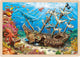 Goki Puzzle - versunkenes Schiff Santa Elena - 192 Teile - 46,5x33x1cm - Holz - 4+