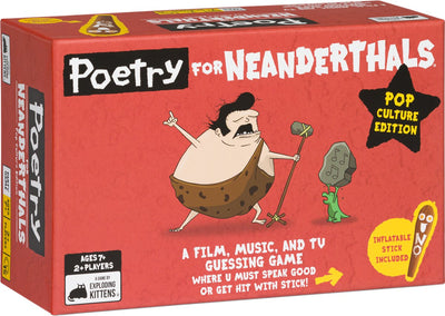 Exploding Kittens Poetry for Neandertals Pop Culture Edition – Englisches Partyspiel – geeignet für große Gruppen – ab 7 Jahren –