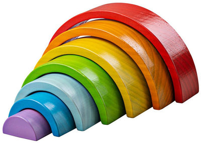 Bigjigs kleines Holz Regenbogen -Stapelspiel, 11dlg.