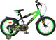 Volare Strike Kinderfahrrad – Jungen – 16 Zoll – Schwarz Grün – Zwei Handbremsen