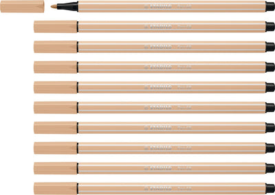 Stabilo Pen 68 – Premium-Filzstift – Nude – Box mit 10 Stück