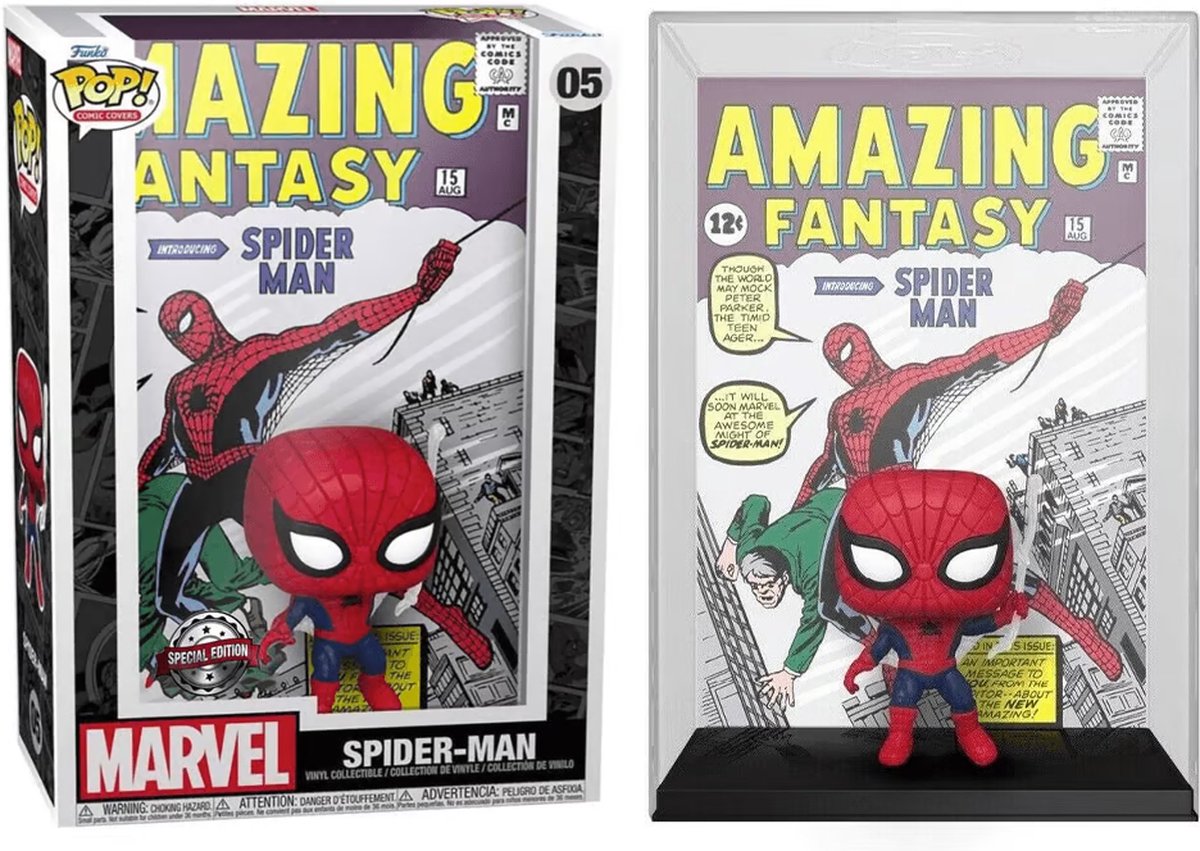 Funko-Pop! Comic-Cover: Spider-Man – Amazing Fantasy 05 exklusiv