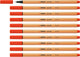 Stabilo point 88 – Premium Fineliner – fein 0,4 mm – rot – Box à 10 Stück