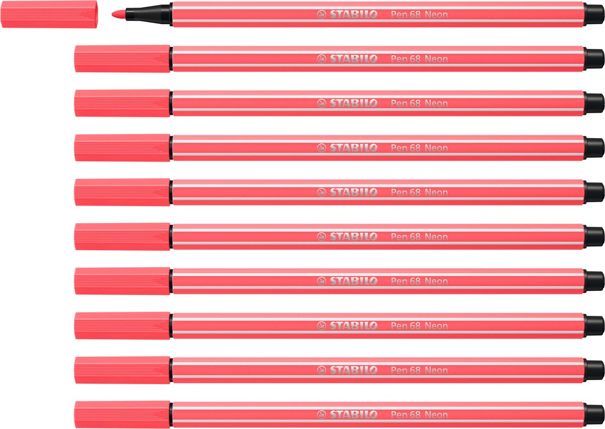 Stabilo Pen 68 Filz -Tip Pen Fluoreszenzrot (68 040)