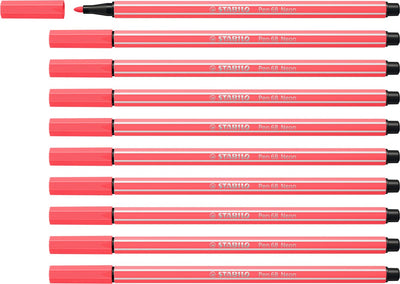 Stabilo Pen 68 Filz -Tip Pen Fluoreszenzrot (68 040)