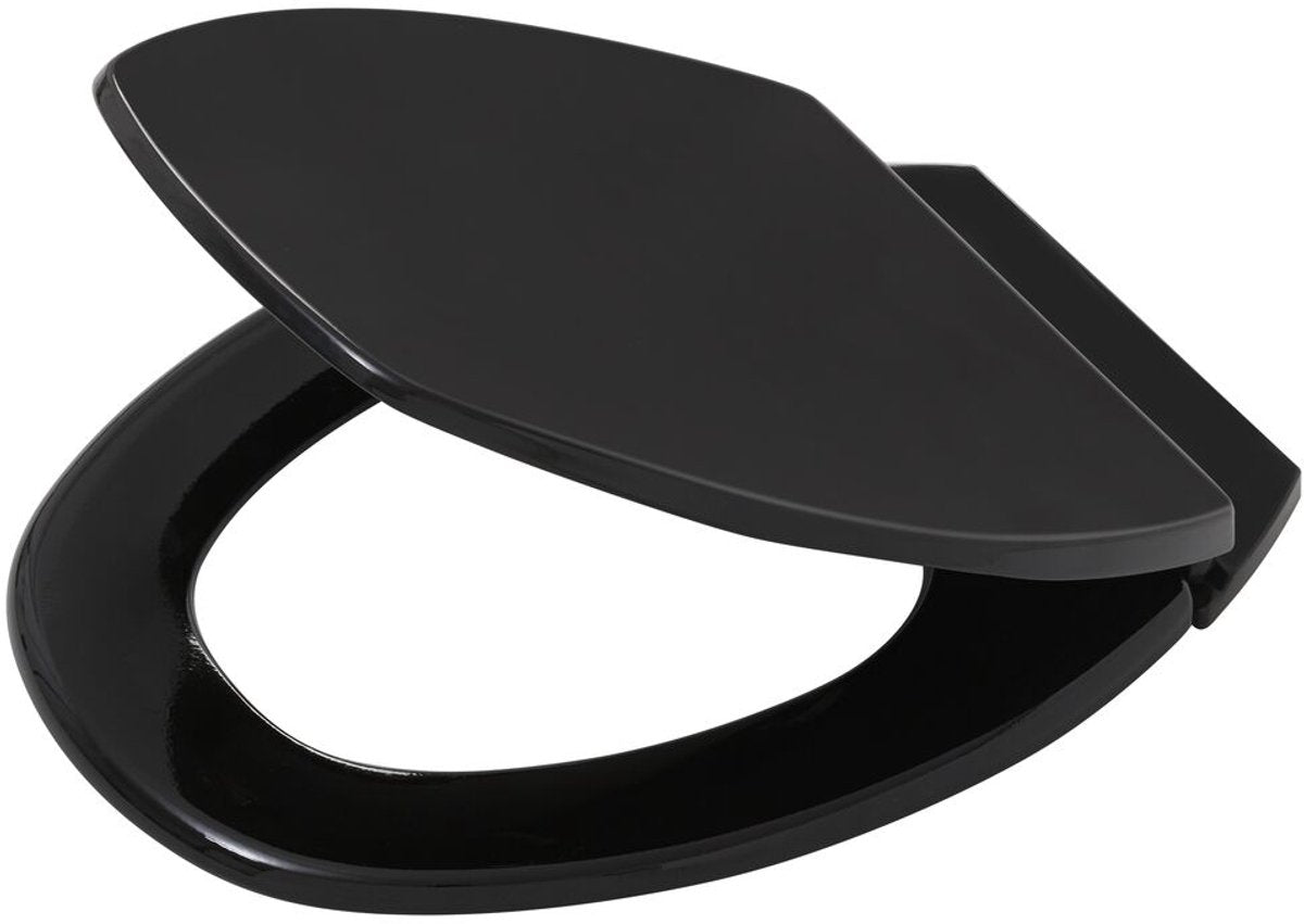 Tiger Logston - Toilettensitz - Toilettensitz - leicht zu reinigen - MDF - FSC - Schwarz