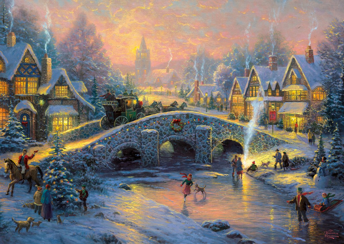 Schmidt-Kinkade-Dorf im Schnee