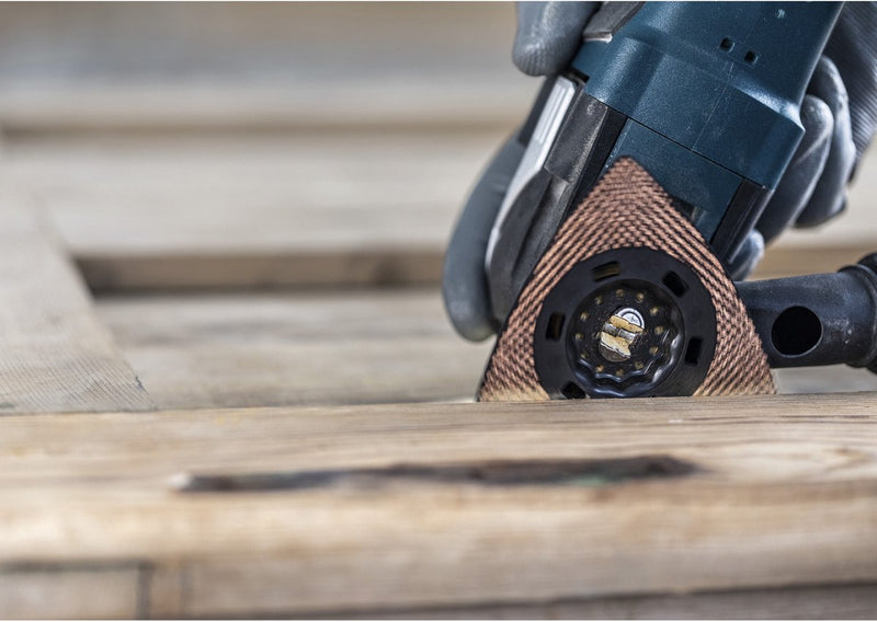Bosch Zubehör Expert Schleifplatte MAVZ 116 RT10 Multitool Sägeblatt 116 mm – 1 Stück – 2608900051