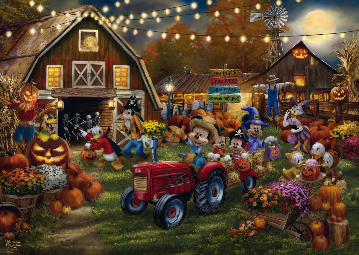 Schmidt-Puzzle, Schmidt-Puzzle, Disney-Puzzle, Mickey, Minnie, Kürbisfest, 1000 Teile.