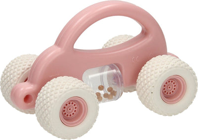 Cavallino Kleinkind-Spielzeugauto mit Rassel – Pastellrosa