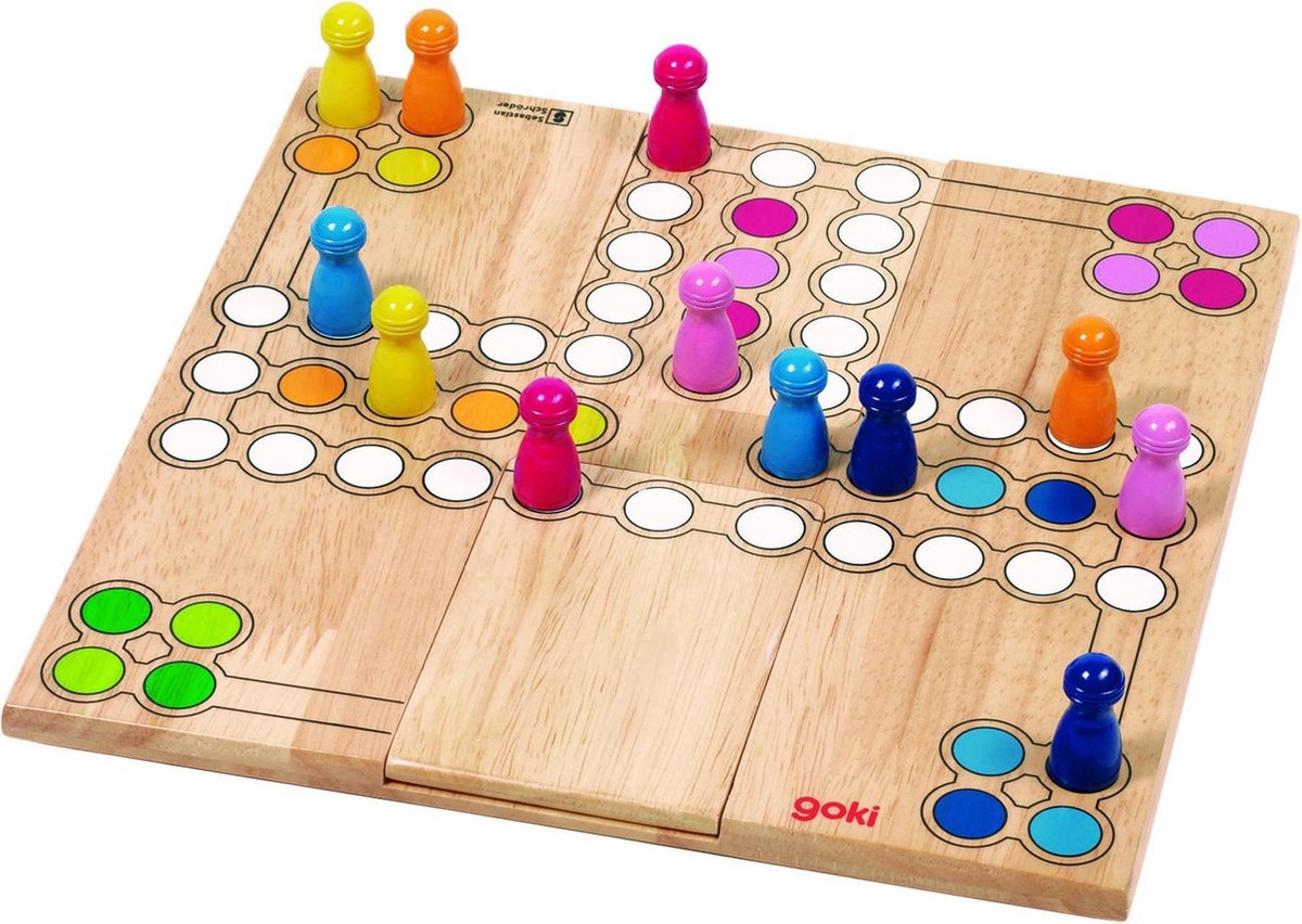 Goki hölzerne Ludo -Spielvariable