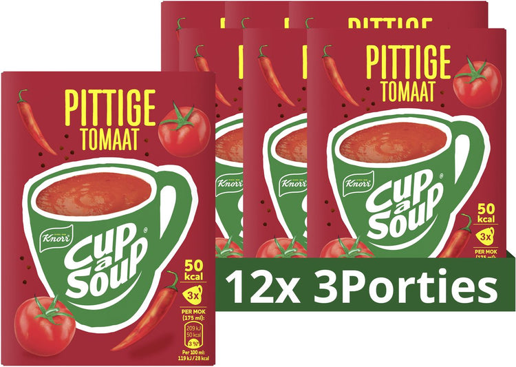 Knorr Tasse Suppe - würzige Tomate - ohne Geschmacksverstärker, Farb- und Konservierungsstoffe - 36 Portionen