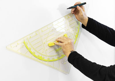 Aristo Geodreieck – Länge 80 cm – starr – transparent – für Tafel – AR-1552W