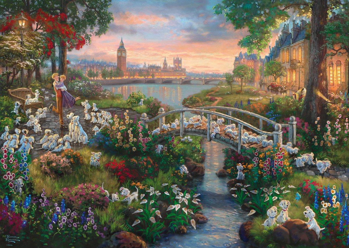Schmidt – Thomas Kinkade – Disney 101 Dalmatiner – 1000 Teile – Puzzle – Maler des Lichts