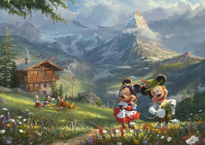 Schmidt – Disney Mickey Minnie in den Alpen – Thomas Kinkade – 1000 Teile – Puzzle
